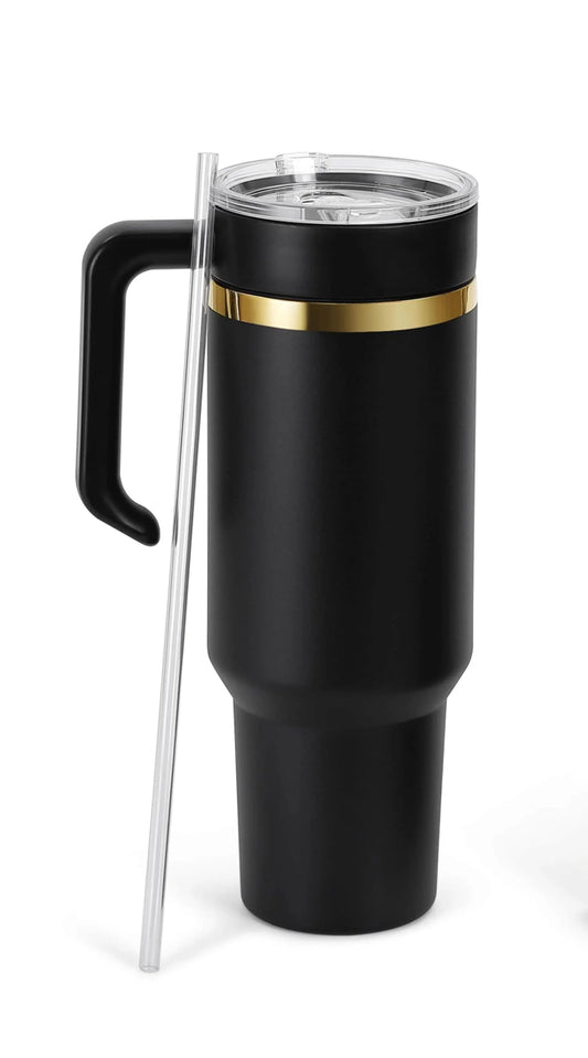 Engraveable 40oz Black to Gold Tumbler