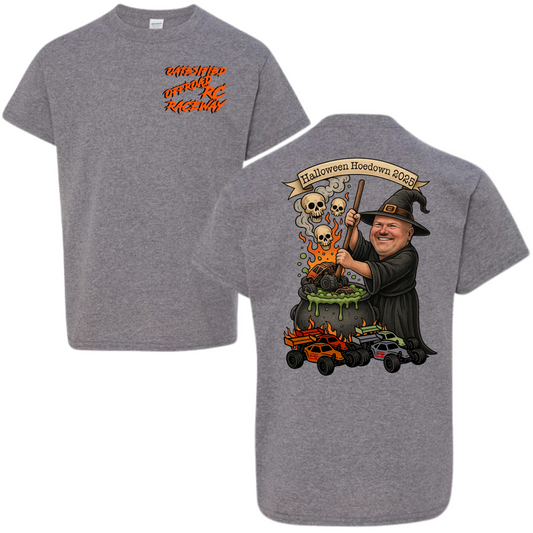 Oatesified Halloween Hoedown 2025 T-Shirt-Heather Graphite (Kids)