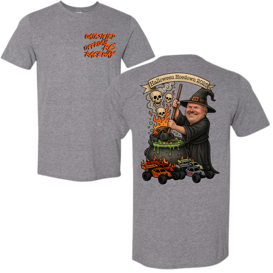 Oatesified Halloween Hoedown 2025 T-Shirt-Heather Grey (Adult)