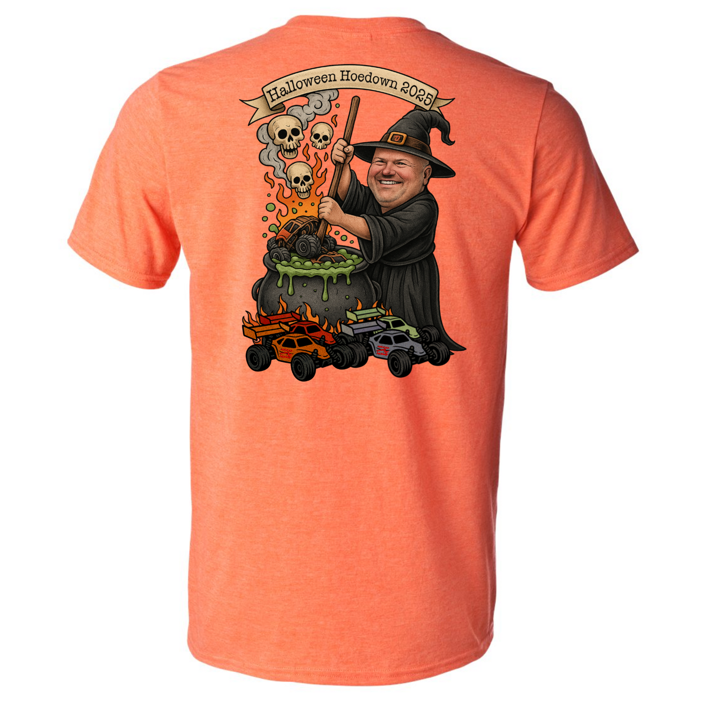Oatesified Halloween Hoedown 2025 T-Shirt-Heather Orange (Adult)