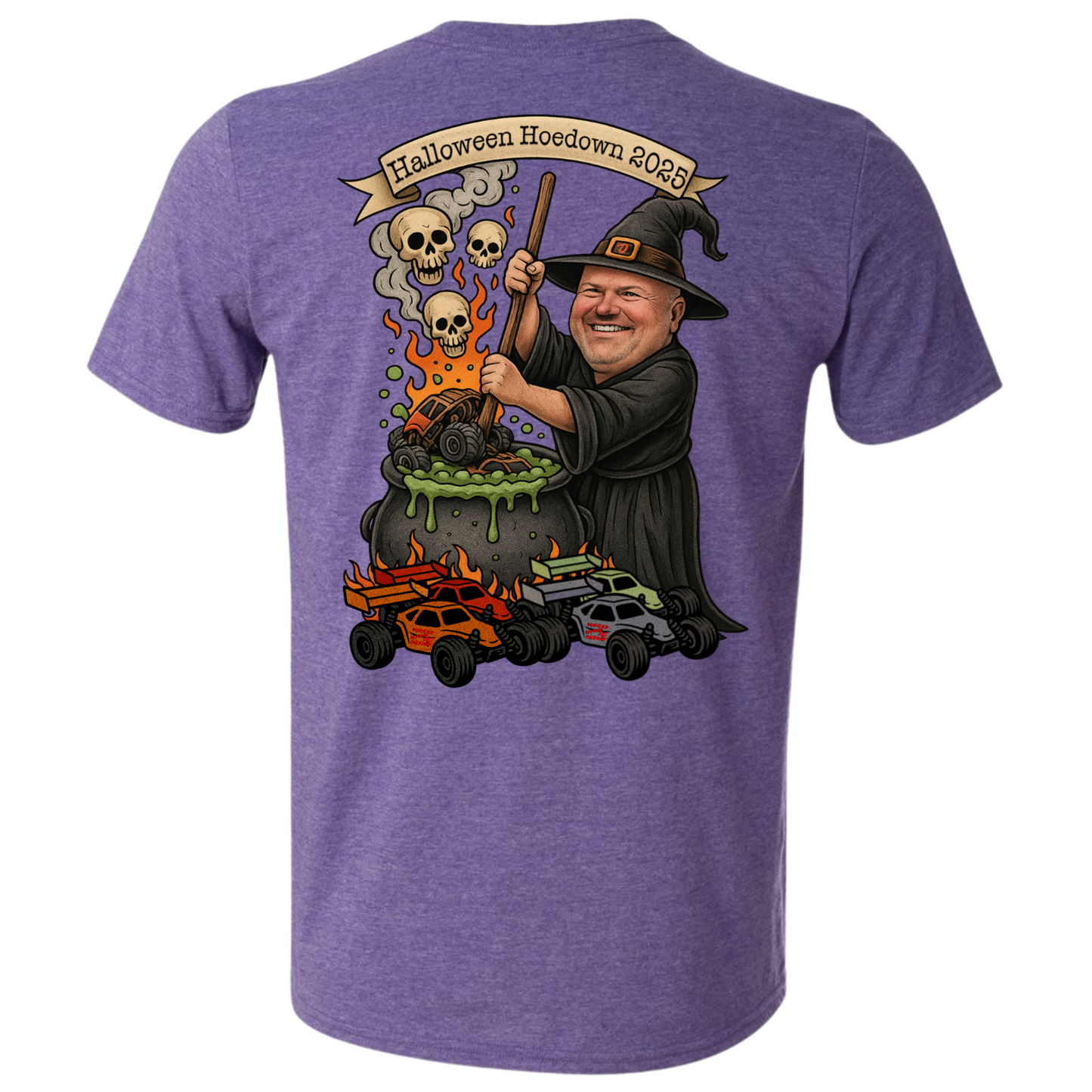 Oatesified Halloween Hoedown 2025 T-Shirt-Heather Purple (Adult)