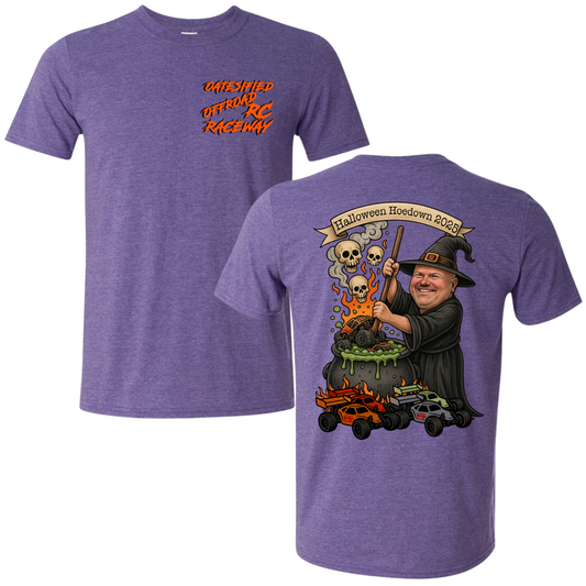 Oatesified Halloween Hoedown 2025 T-Shirt-Heather Purple (Adult)